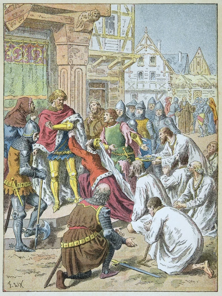 Frederic Theodore Lix - Assedio di Calais da parte di Edoardo III nel 1346, 1347